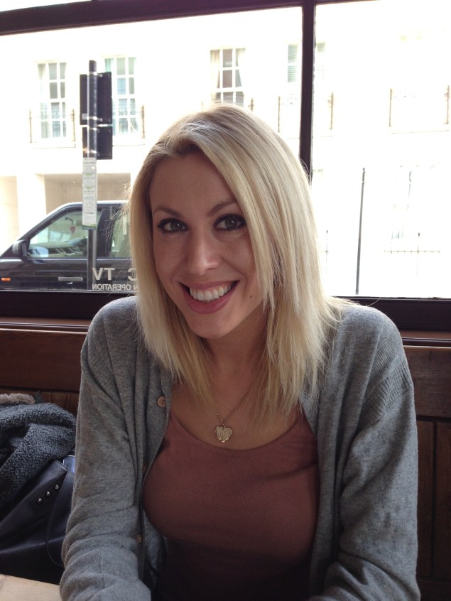 Rachael scans the bar for any renegade Arsenal shirts whilst she waits for her strawberry smoothie.