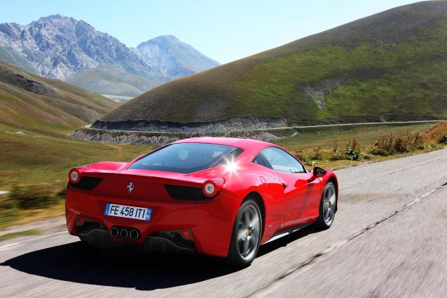 This is most people's view of the Ferrari 458 Italia