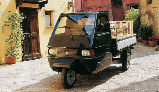 Modern three-wheelers like Piaggio's Ape are more than welcome