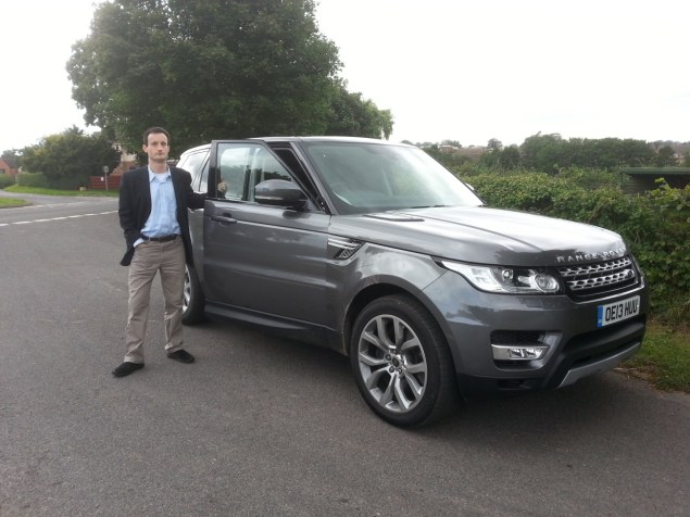 Jaguar Land Rover JLR Experience Day September 2013 Hampton Manor Keith Jones Oliver Hammond - new Range Rover Sport SDV6 HSE rear