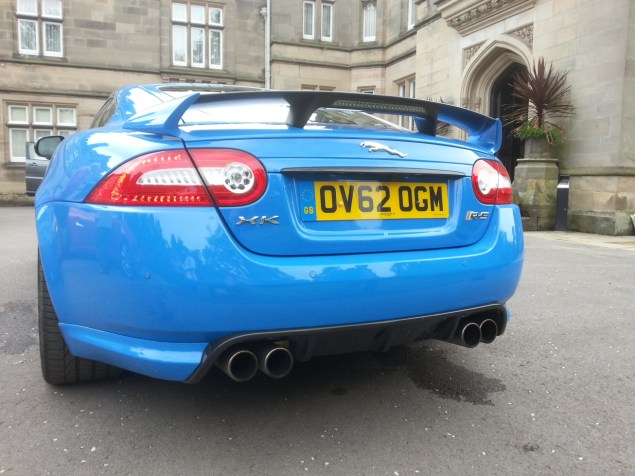 Jaguar Land Rover JLR Experience Day September 2013 Hampton Manor Keith Jones Oliver Hammond - XKR-S coupe rear
