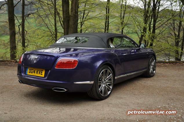 2014 Bentley Continental GTC W12 Speed convertible road test review by Oliver Hammond blogger Keith Jones Petroleum Vitae - photo - rear 34a