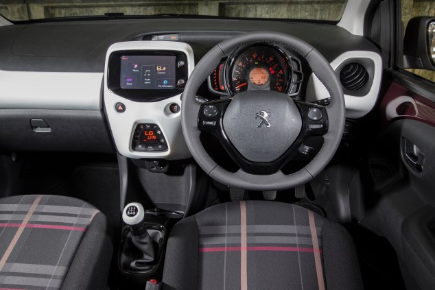 Peugeot 108 UK launch interior Sam Sheehan