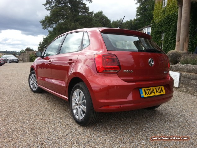 2014 August Volkswagen VW Tour media driving Wood Hall Wetherby first impressions road test drive review - photo - Polo 1.0 petrol venue rear