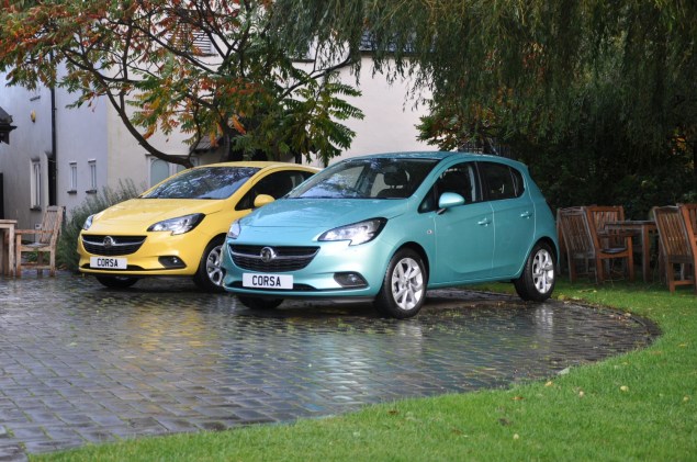 New 2015 Vauxhall Opel Corsa UK launch first drive impressions road test review 1 litre 1.4 ECOTEC handling Fiesta interior quality Polo - photo - 90PS Peppermint yellow green
