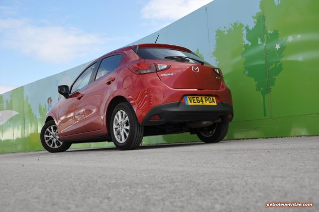 All-new 2015 Mazda2 1.5 90PS SE-L Nav full road test review evaluation report, freelance motoring blogger automotive journalist Oliver Hammond, wallpaper gallery photo - rear 34