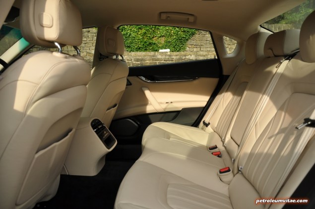 2014-15 6th generation Maserati Quattroporte GTS road test review report compare rivals blog journalist Hammond gallery photos wallpaper spec - large rear legroom
