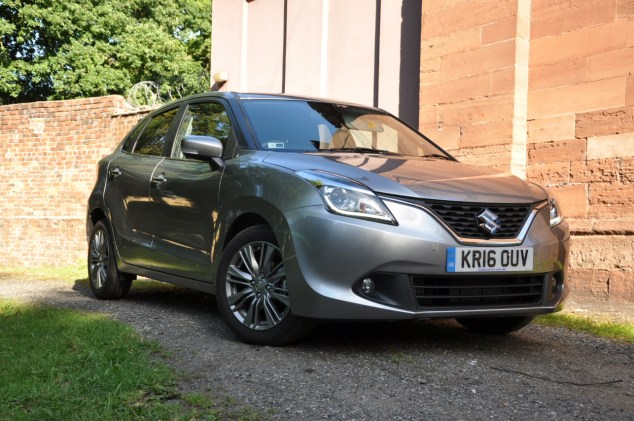 Suzuki Baleno Boosterjet manual SZ5 full road test review Hammond - front 34
