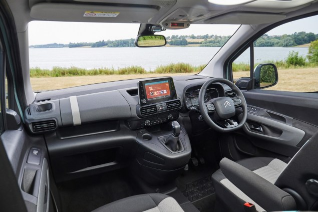 New Citroen Berlingo Multispace 1.5 HDi 100 M Feel diesel MPV road test review - interior front seats storage