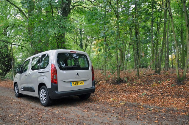 New Citroen Berlingo Multispace 1.5 HDi 100 M Feel diesel MPV road test review Oliver Hammond rear 34 sliding doors