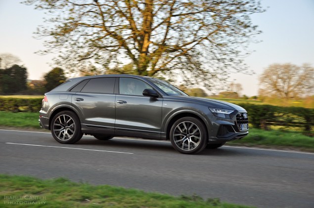 Audi Q8 SUV coupe crossover road test review - Oliver Hammond - exterior Daytona Grey alloys